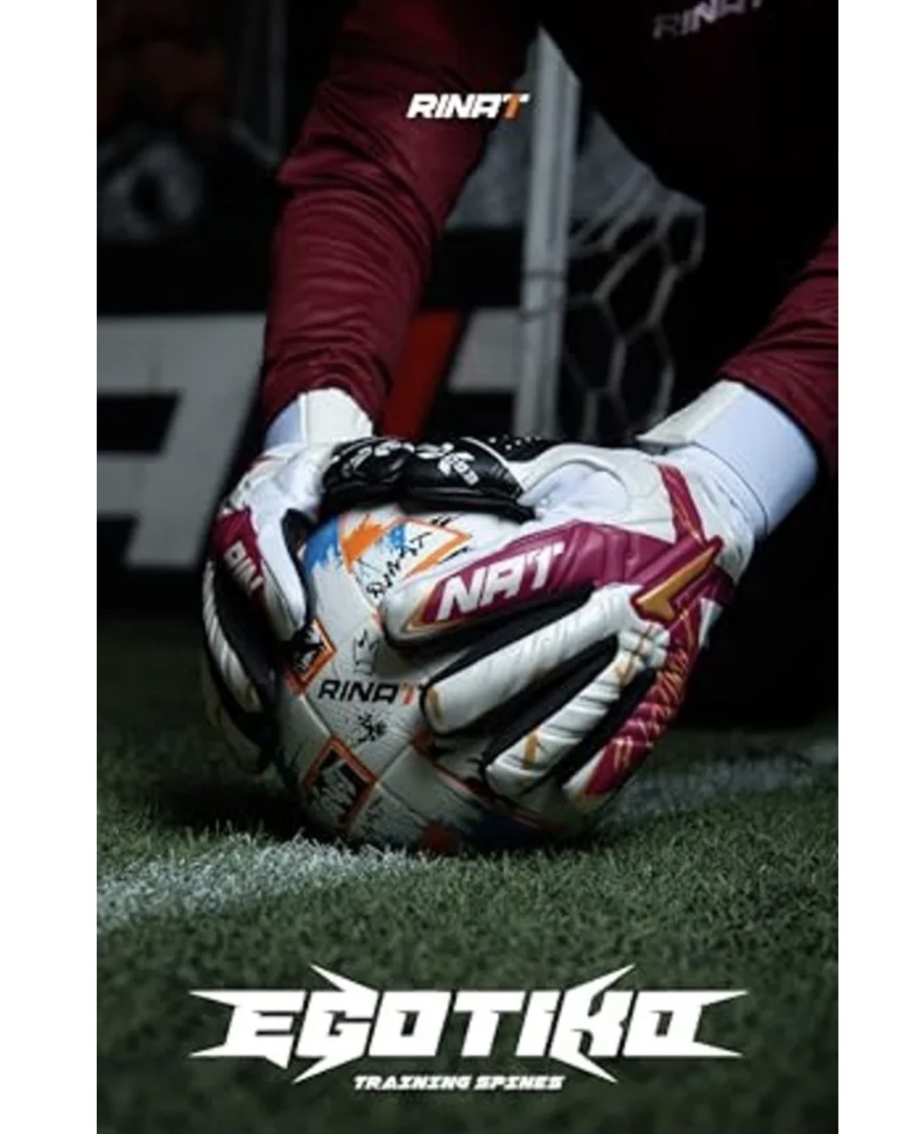 Rinat Egotiko X Training Spine | Con Varillas Protectoras (Blanco/Vino)