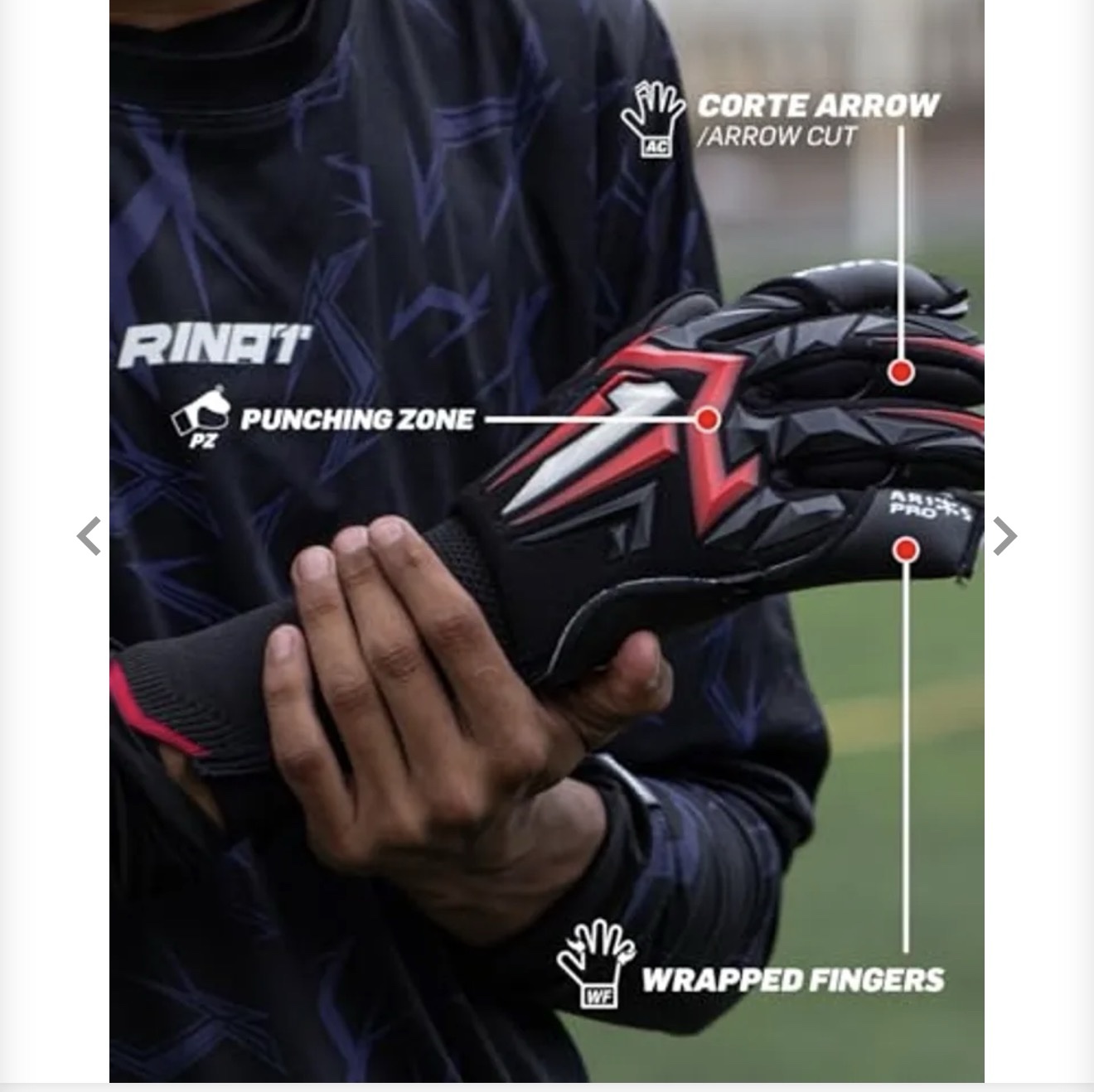 Rinat Aries X Pro | Palma AXG | Adulto negro rojo